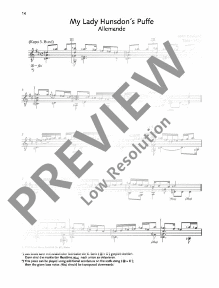 My Lady Hunsdon´s Puffe My Lady Hunsdon´s Puffe Classical Guitar scores gallery preview page 2
