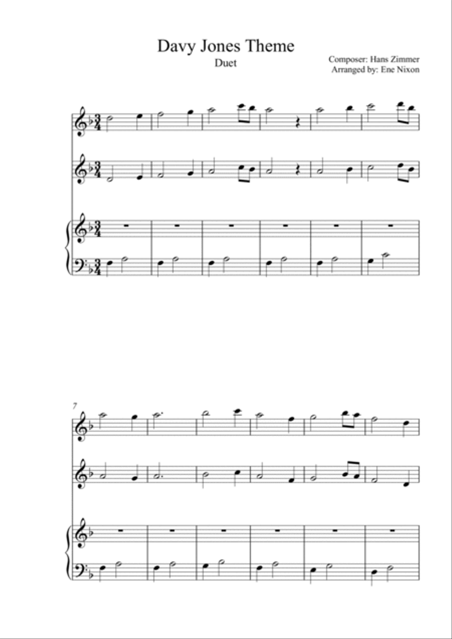 Davy Jones Easy Piano scores gallery preview page 2