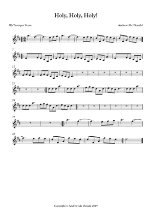 Holy, Holy, Holy Bb Trumpet Score
