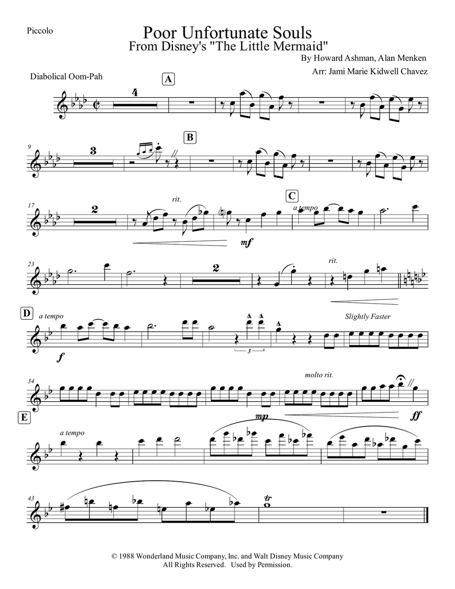 Poor Unfortunate Souls Poor Unfortunate Souls Flute Choir scores gallery preview page 6
