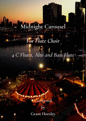 Book cover for "Midnight Carousel" for Flute Choir