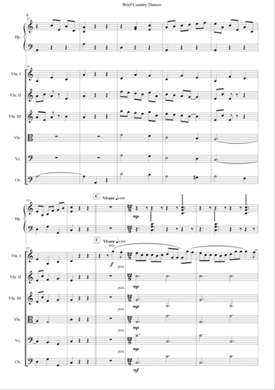 Brief Country Dances Small Ensemble scores gallery preview page 6