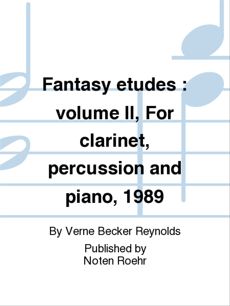 Fantasy etudes Fantasy etudes Clarinet scores gallery preview page 1