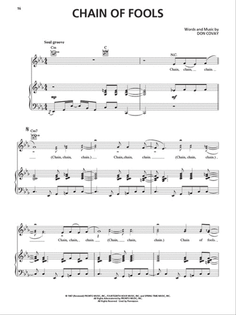 Aretha Franklin – 20 Greatest Hits Piano, Vocal, Guitar scores gallery preview page 5