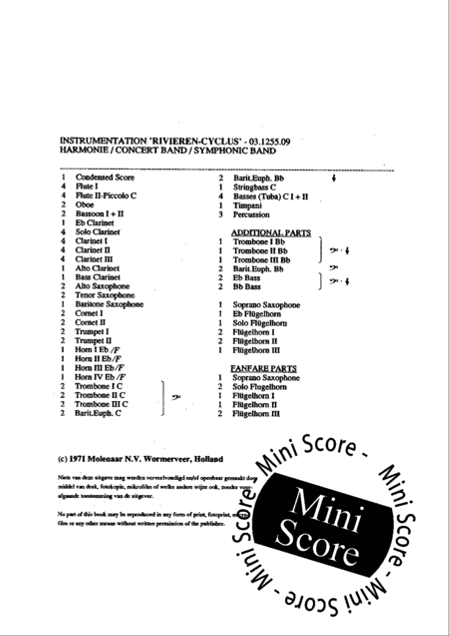 Rivieren Cyclus Rivieren Cyclus Concert Band scores gallery preview page 4