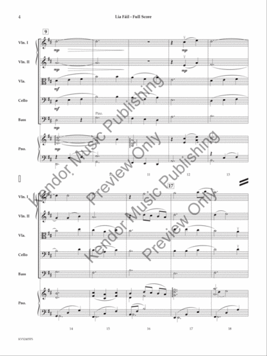 Lia Fáil String Orchestra scores gallery preview page 5