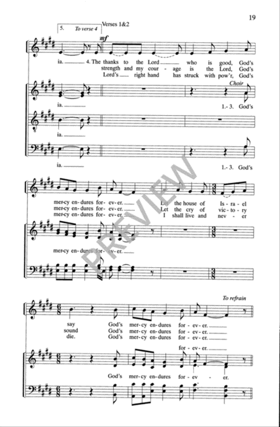 Psalms for the Church Year - Volume 6, Choral Refrains 4-Part scores gallery preview page 21