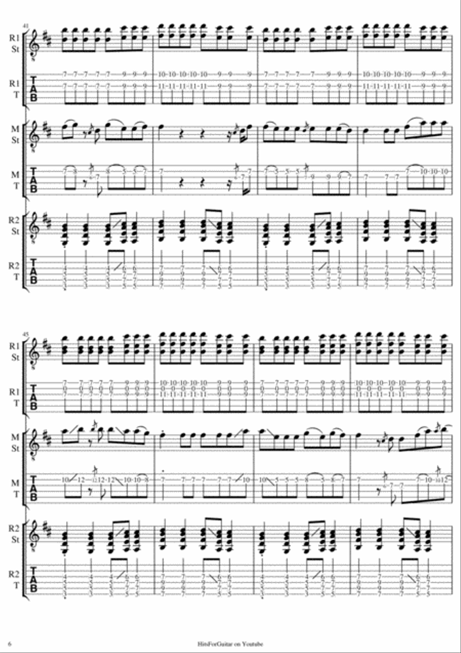 Something Just Like This Electric Guitar scores gallery preview page 6