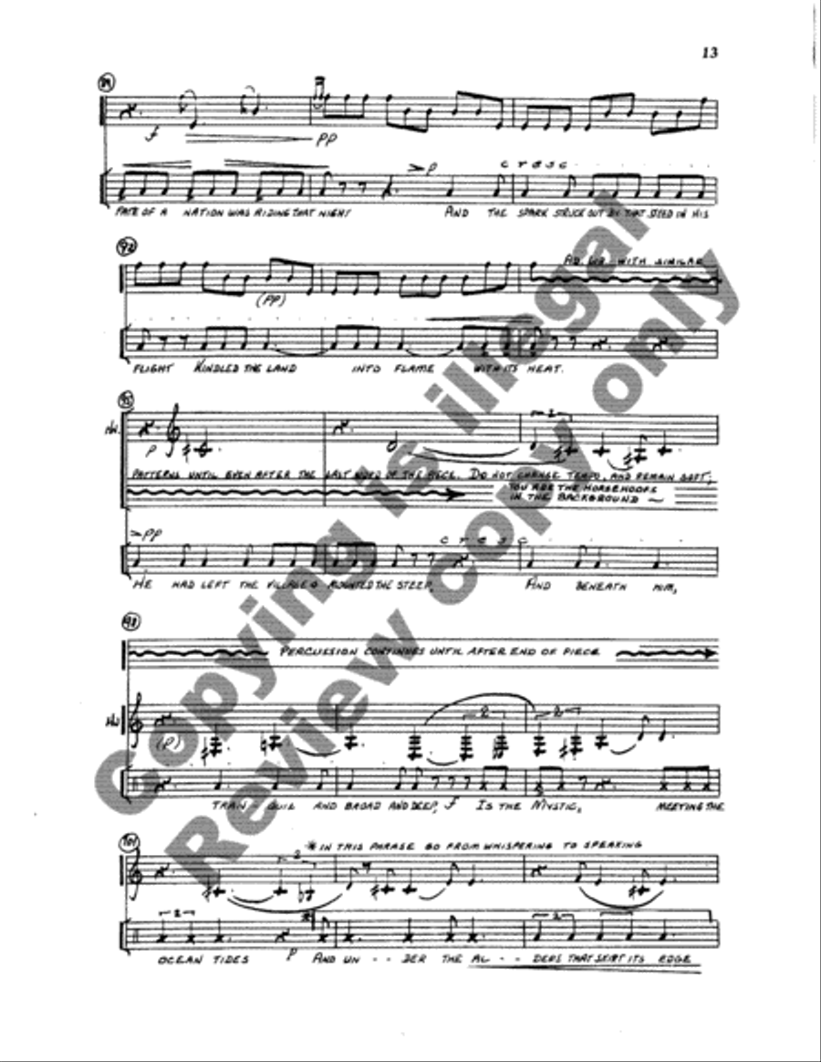 Paul Revere's Ride 4-Part scores gallery preview page 38