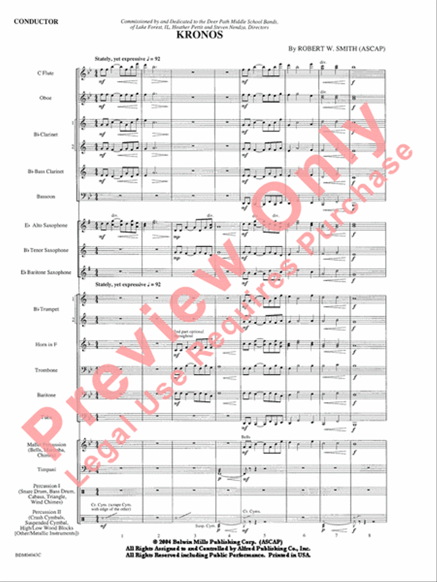 Kronos Kronos Concert Band scores gallery preview page 4