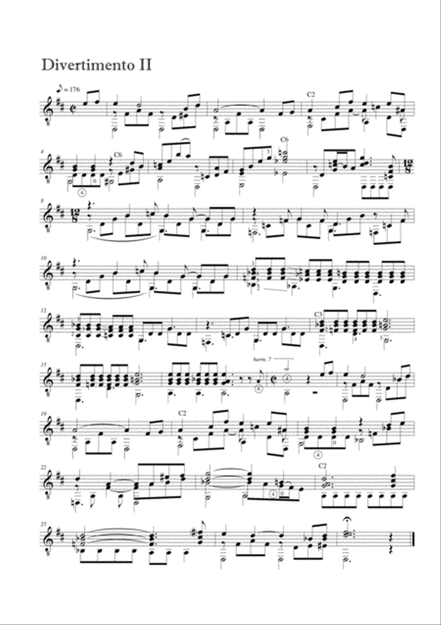 Quattro divertimenti Classical Guitar scores gallery preview page 4