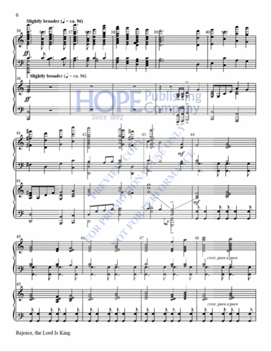 Rejoice, the Lord Is King Set of Parts scores gallery preview page 7