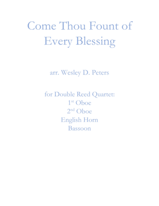 Come Thou Fount of Every Blessing (Double Reed Quartet)