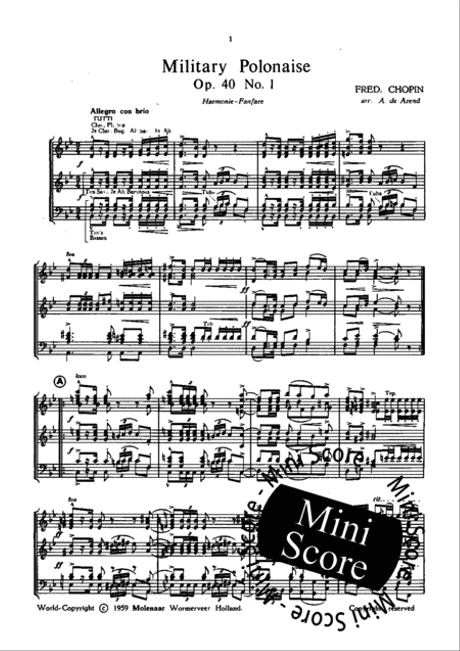 Military Polonaise Concert Band scores gallery preview page 3