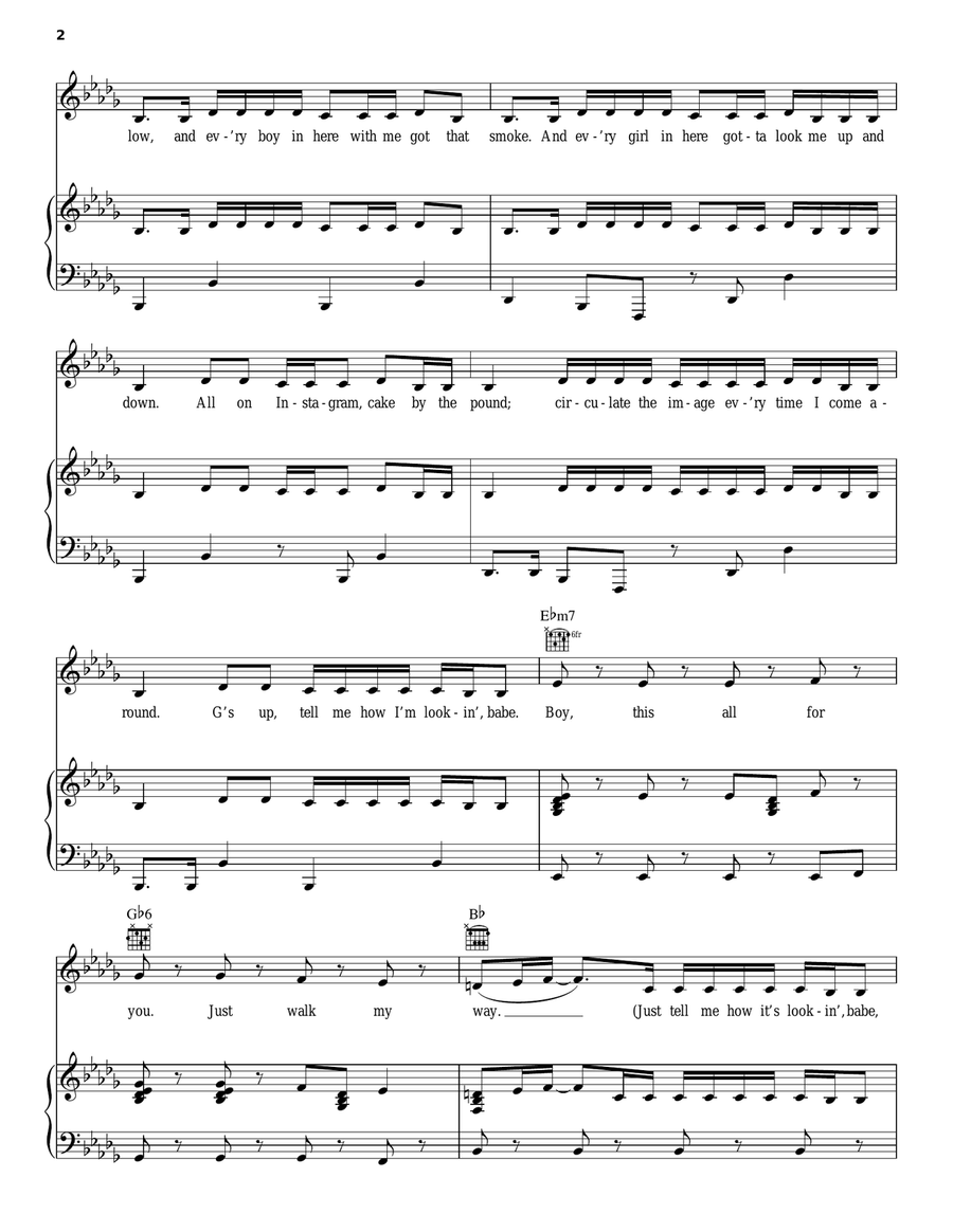 Partition Piano, Vocal, Guitar scores gallery preview page 2