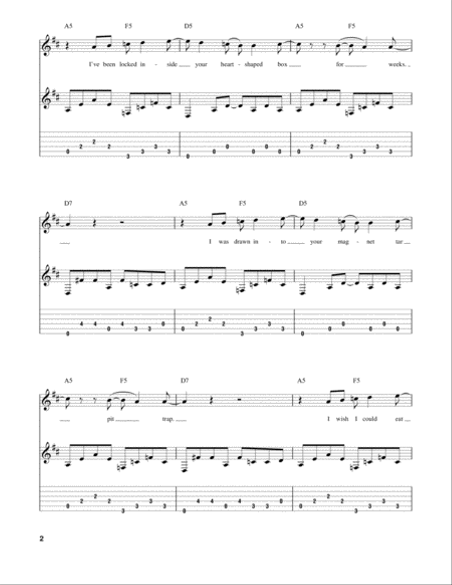 Heart Shaped Box Heart Shaped Box Acoustic Guitar scores gallery preview page 2