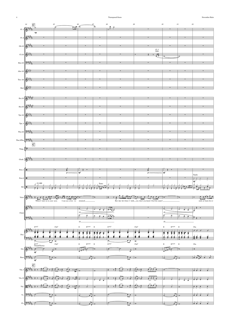 November Rain November Rain Full Orchestra scores gallery preview page 4