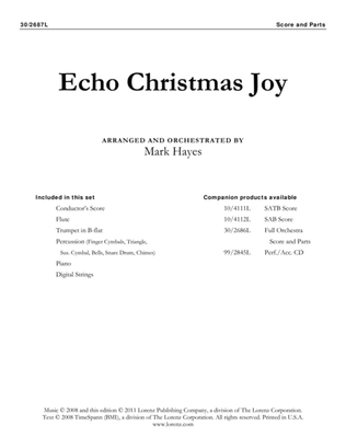 Book cover for Echo Christmas Joy - Instrumental Ensemble Score and Parts