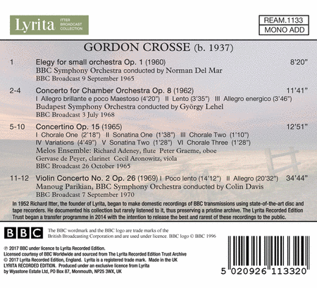 Gordon Crosse: Violin Concerto No. 2
