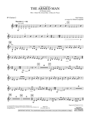 The Armed Man (from A Mass for Peace) (arr. Robert Longfield) - Bb Clarinet 2