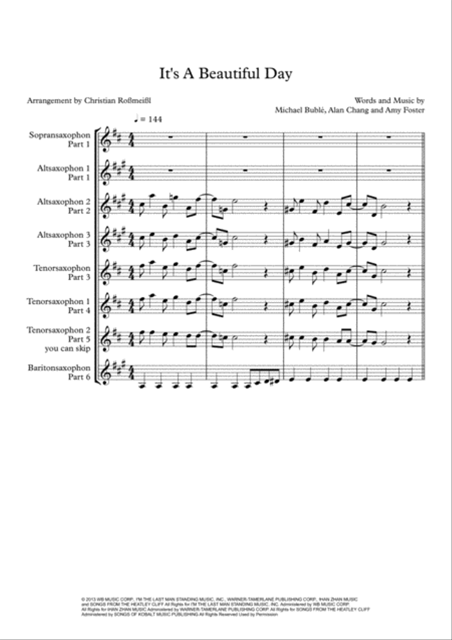 It's A Beautiful Day Woodwind Quintet scores gallery preview page 2