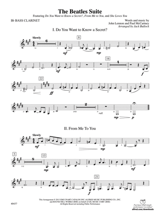 Book cover for The Beatles Suite: B-flat Bass Clarinet
