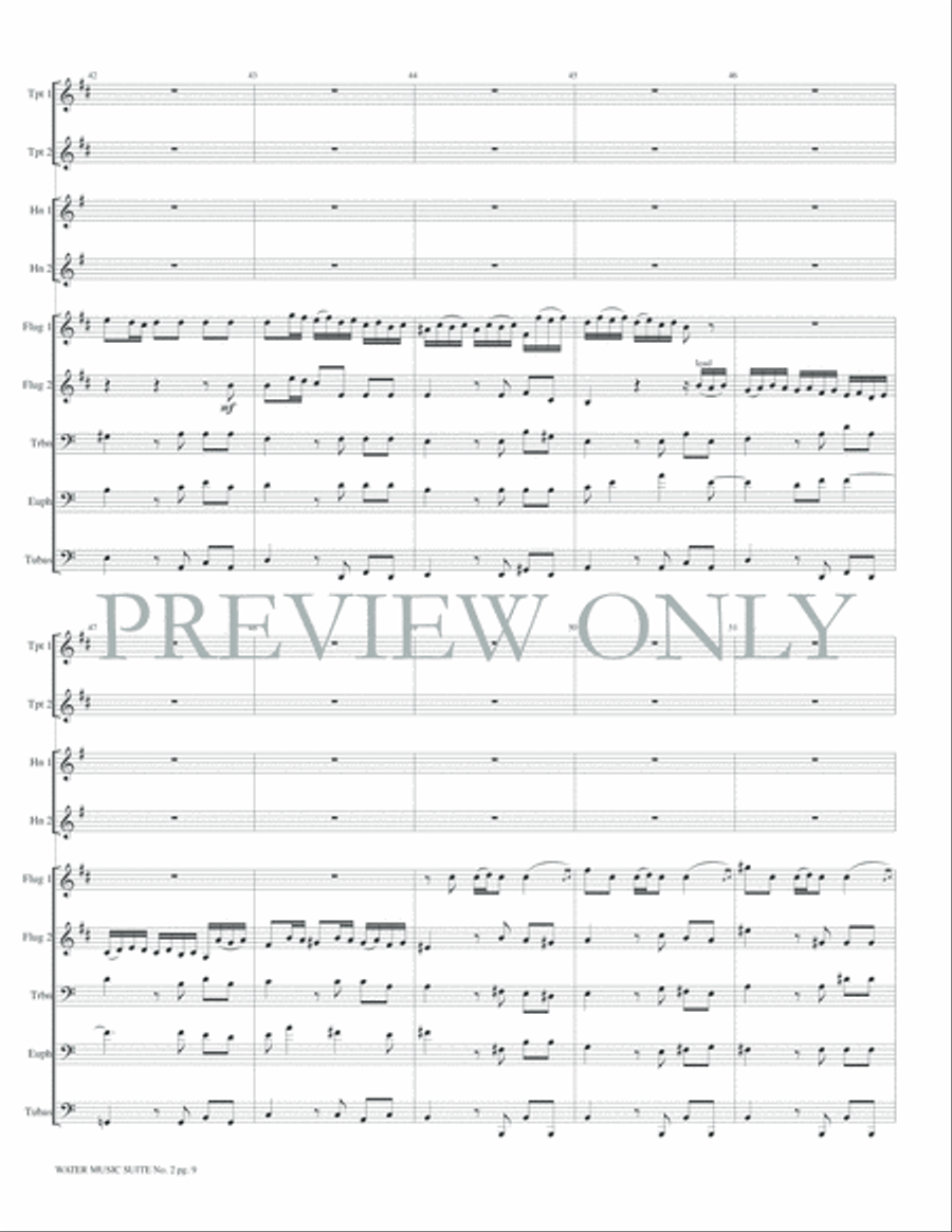 Water Music Suite No. 2 Water Music Suite No. 2 Brass Ensemble scores gallery preview page 11