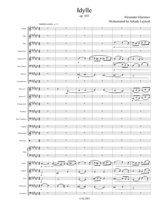 Alexander Glazunov - Idylle, Op. 103, Op. 103, Orchestrated by Arkady Leytush