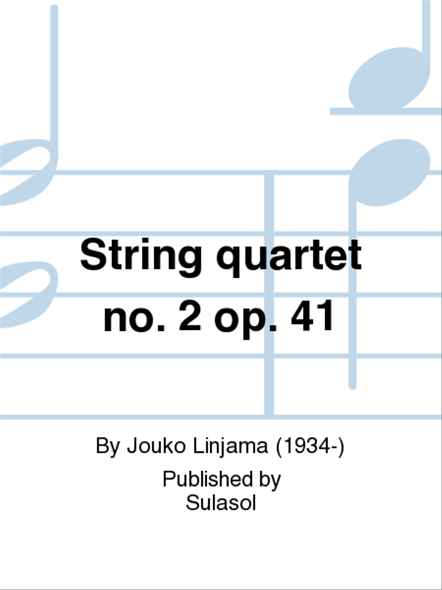 String quartet no. 2 op. 41 String Quartet scores gallery preview page 1