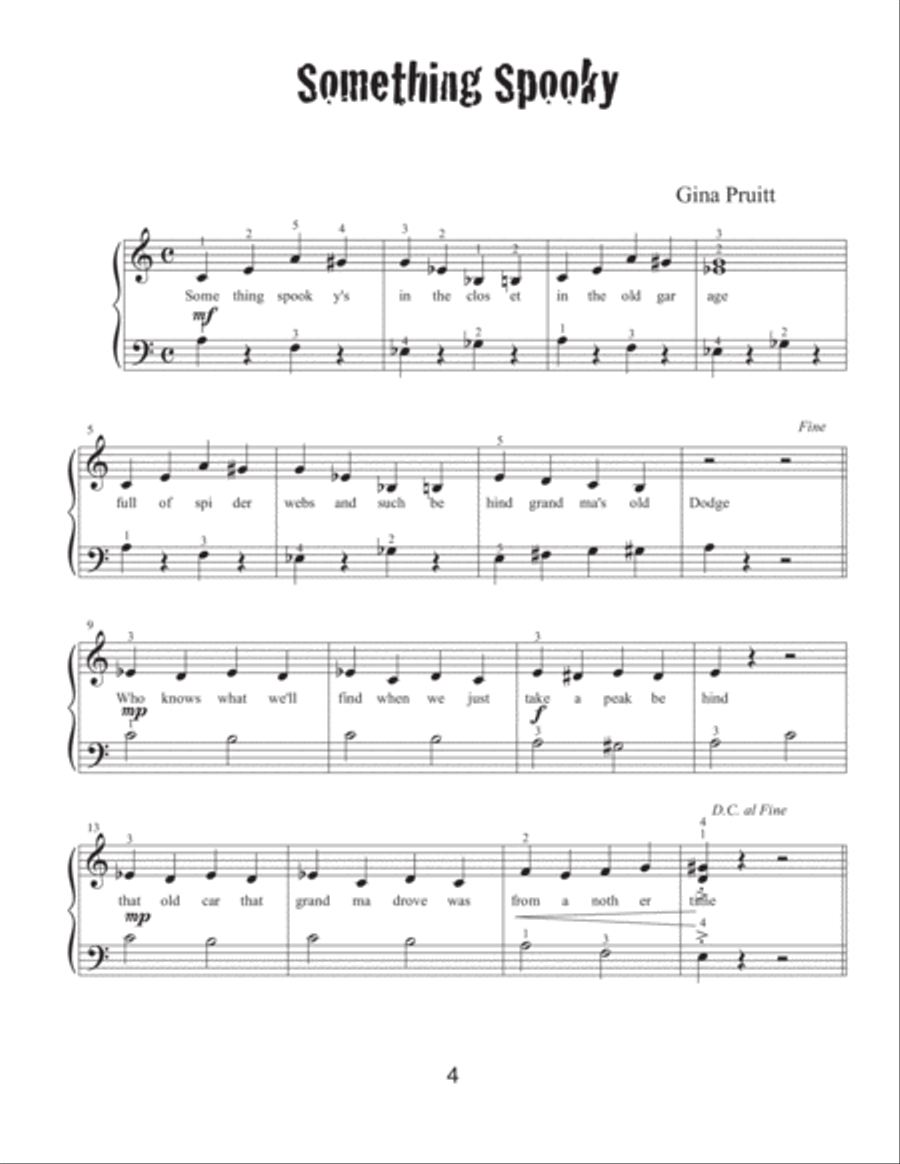 Halloween Hurrah Easy Piano scores gallery preview page 6