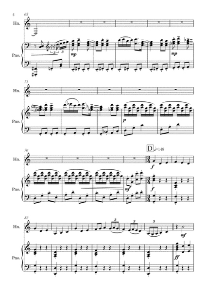 Jupitor from "The PLANETS" by G.Holst , for French-horn and Piano
