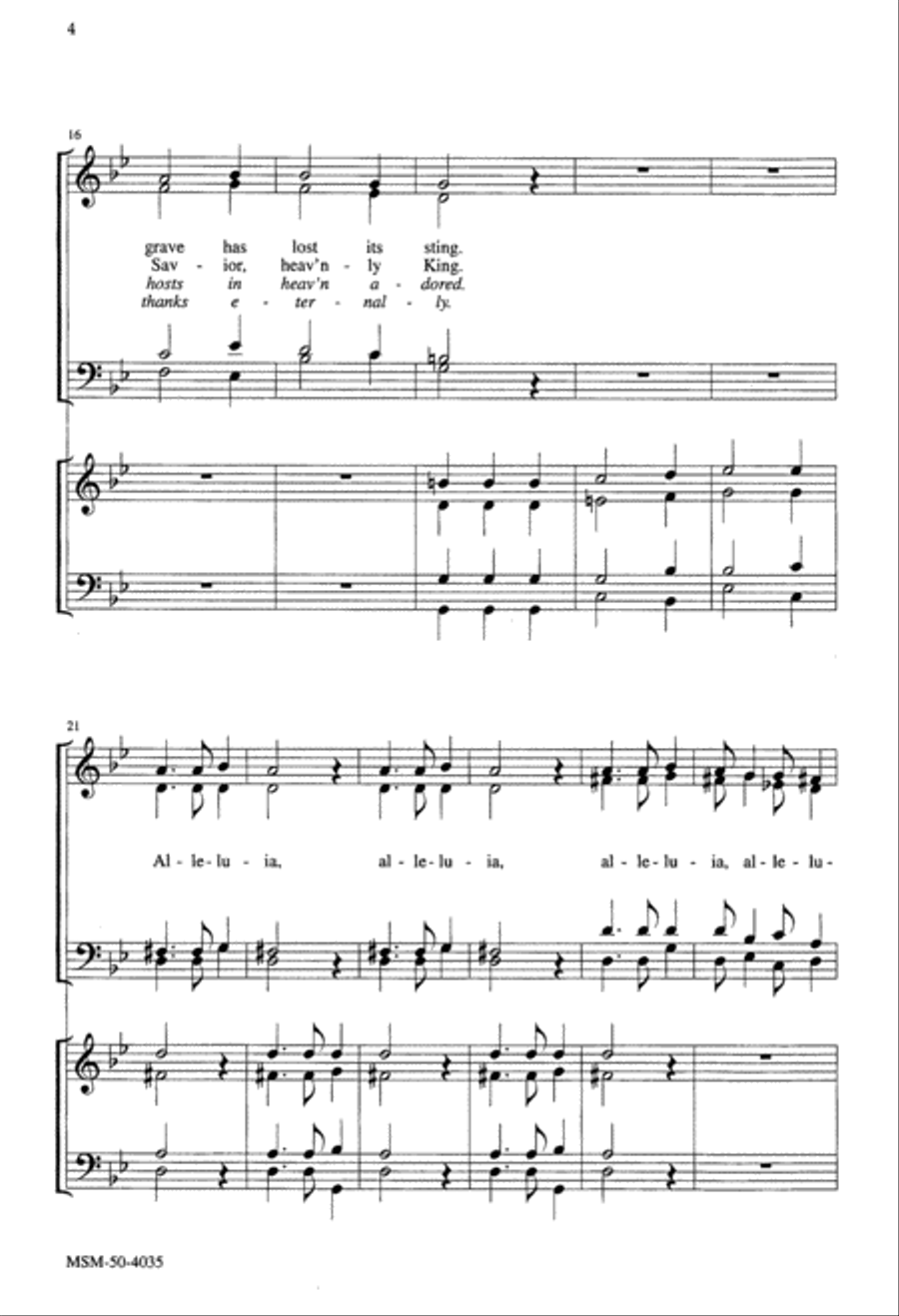 Christ Is Arisen, Let Us Sing Let All the Nations Praise the Lord 4-Part scores gallery preview page 4