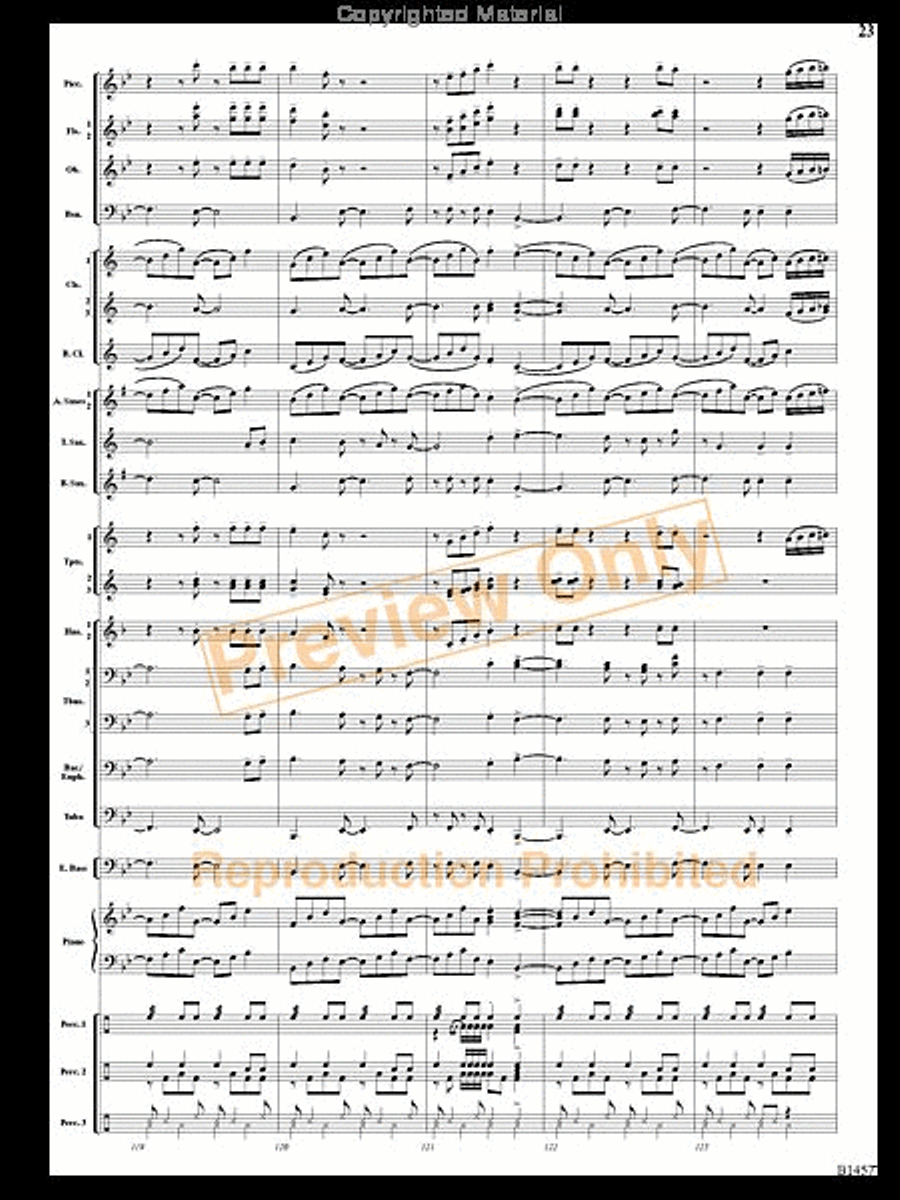 We Wish You a Mambo Christmas Concert Band scores gallery preview page 22