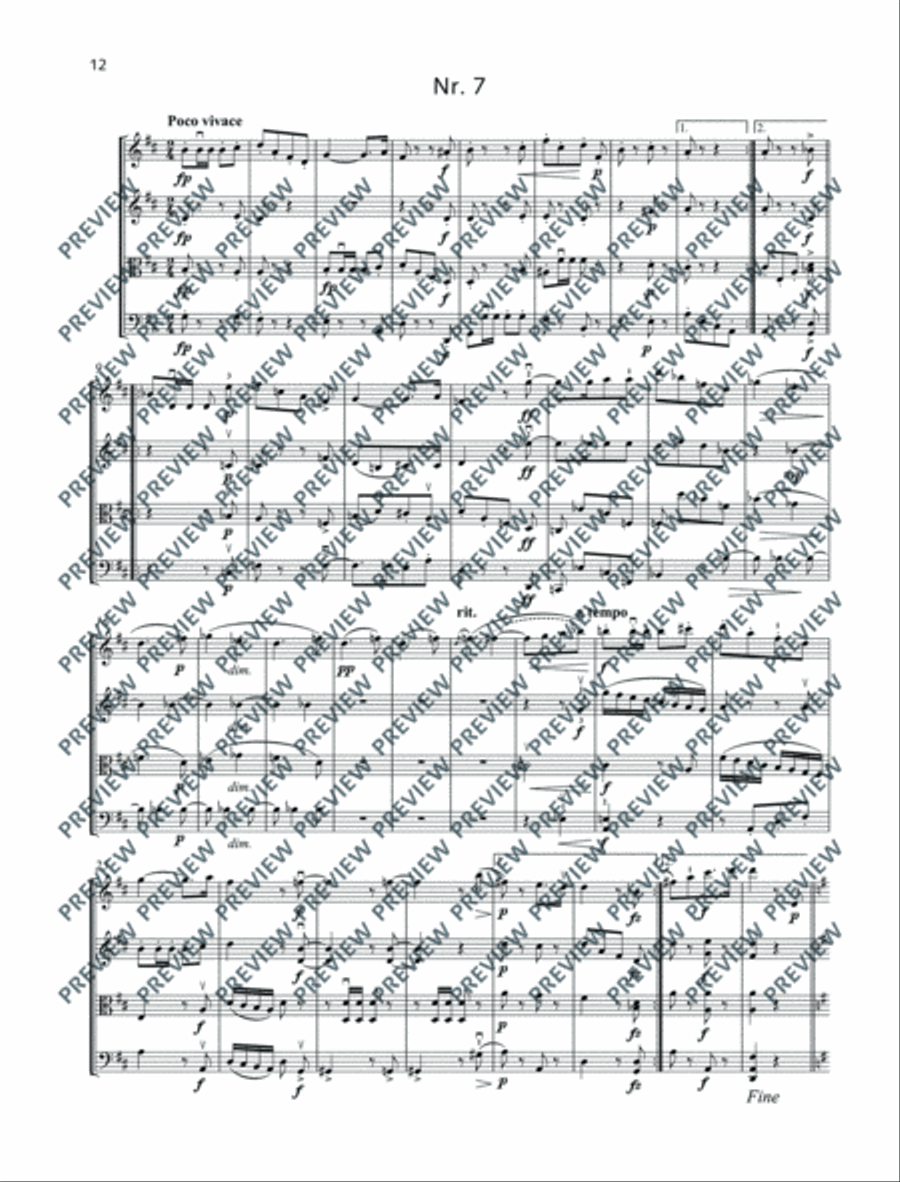 Mere Droplets String Quartet scores gallery preview page 13
