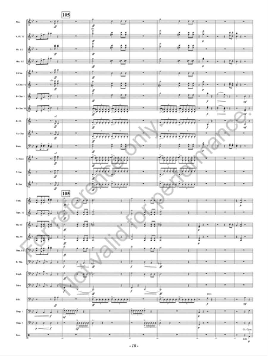 Symphony Fantastique Concert Band scores gallery preview page 19