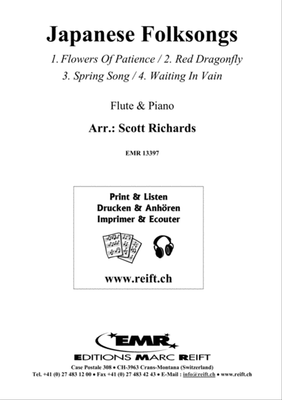 Japanese Folksongs Flute Solo scores gallery preview page 2