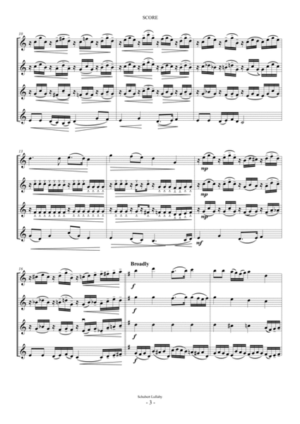 Schubert Lullaby (For Flute Quartet) image number null