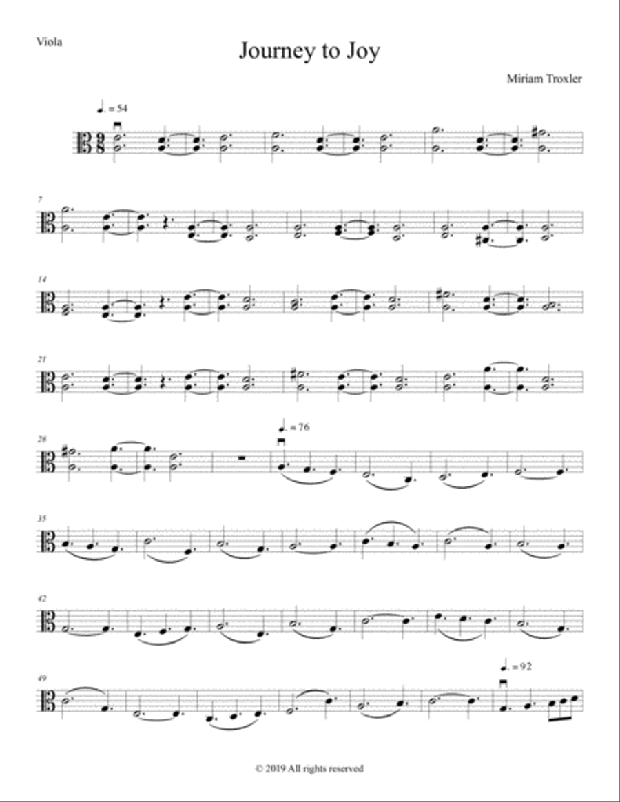 Journey to Joy Viola Solo scores gallery preview page 1