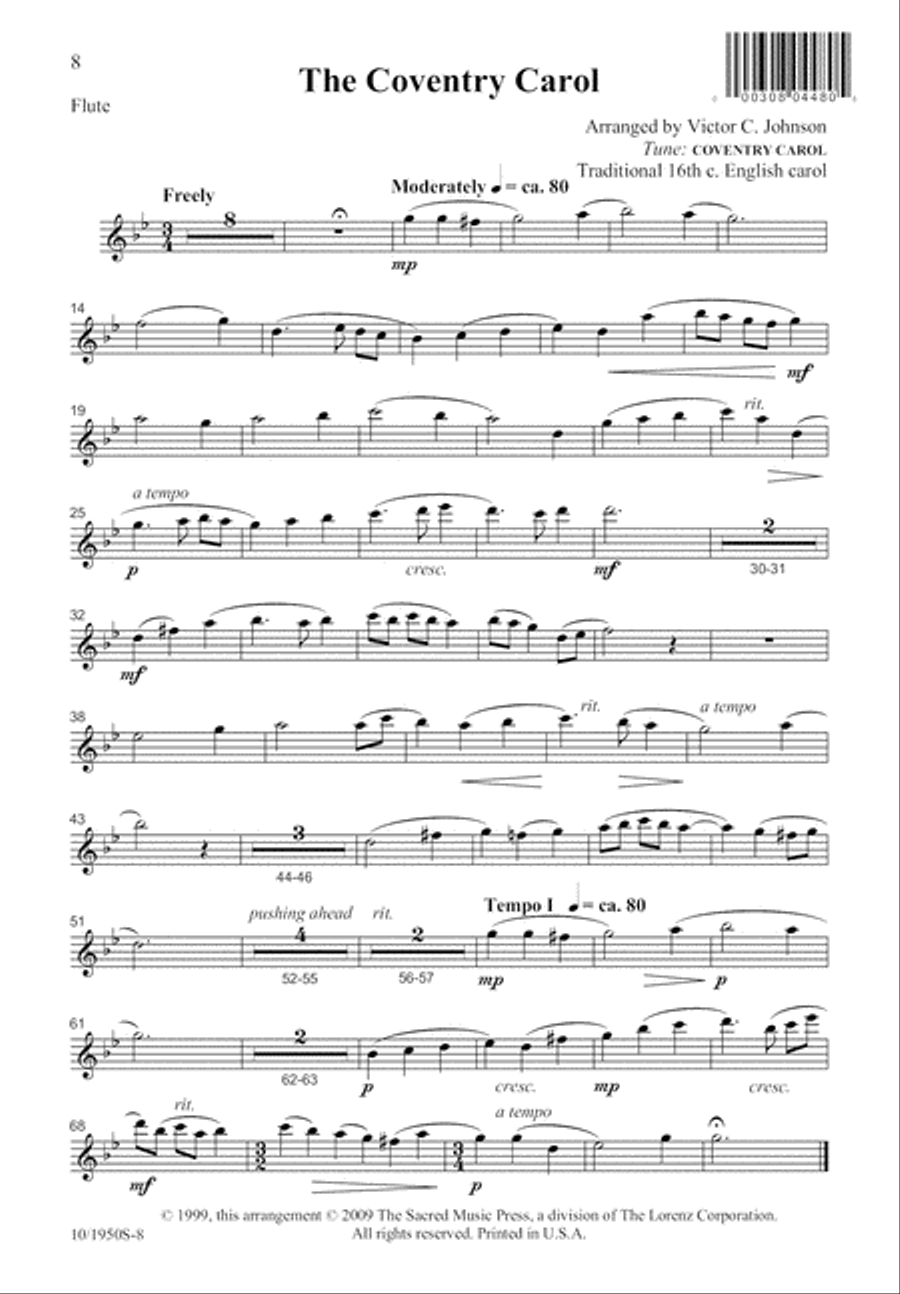 The Coventry Carol SSA scores gallery preview page 8