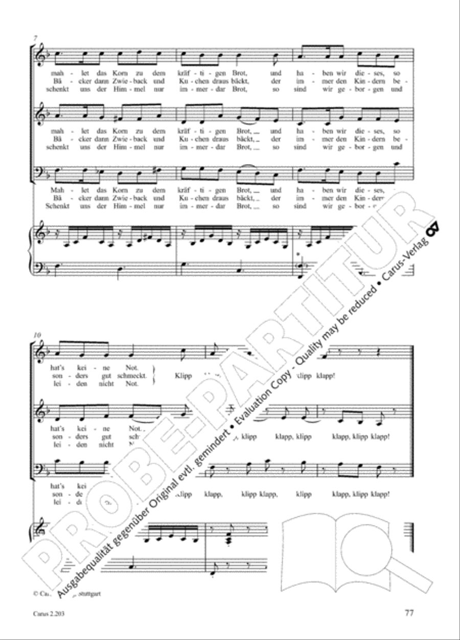 Loreley. Folk songs for choir (Loreley. Volkslieder fur Chor) Choir scores gallery preview page 84