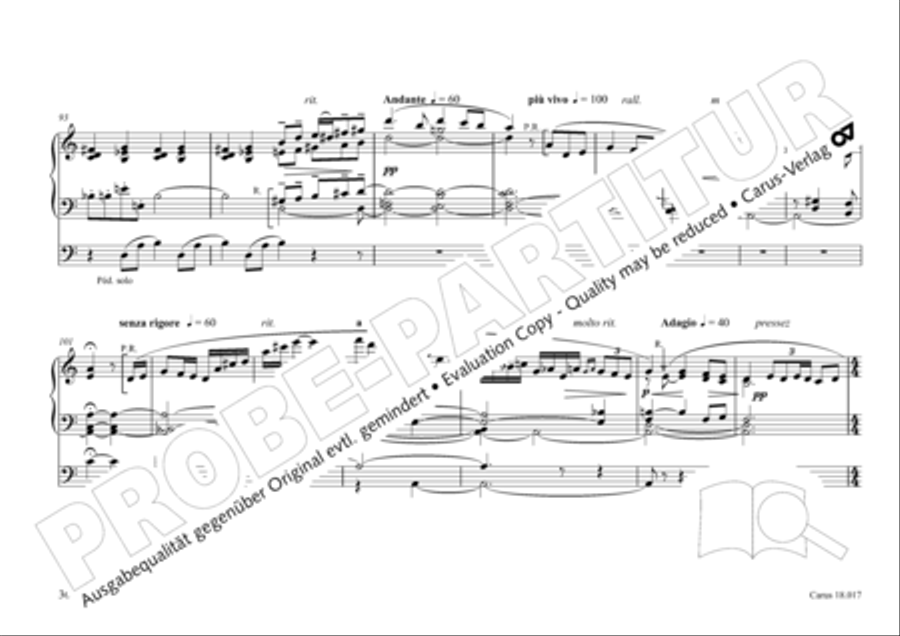 Tournemire: Funf Improvisationen fur Orgel solo Organ Solo scores gallery preview page 36