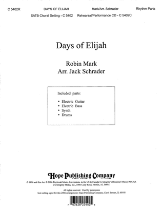 Book cover for Days of Elijah