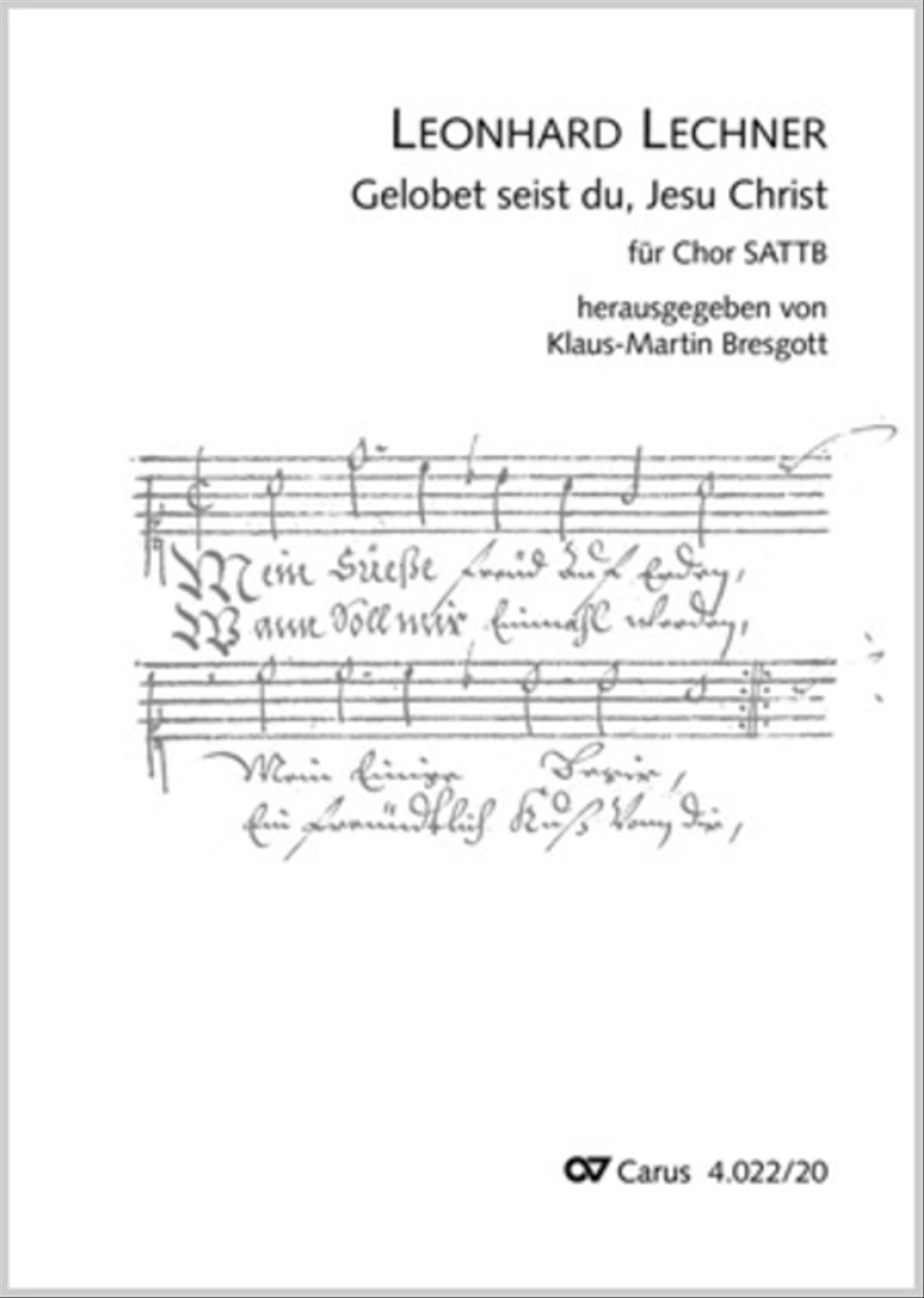 All praise to you, Lord Jesus Christ (Gelobet seist du, Jesu Christ) SATTB scores gallery preview page 1
