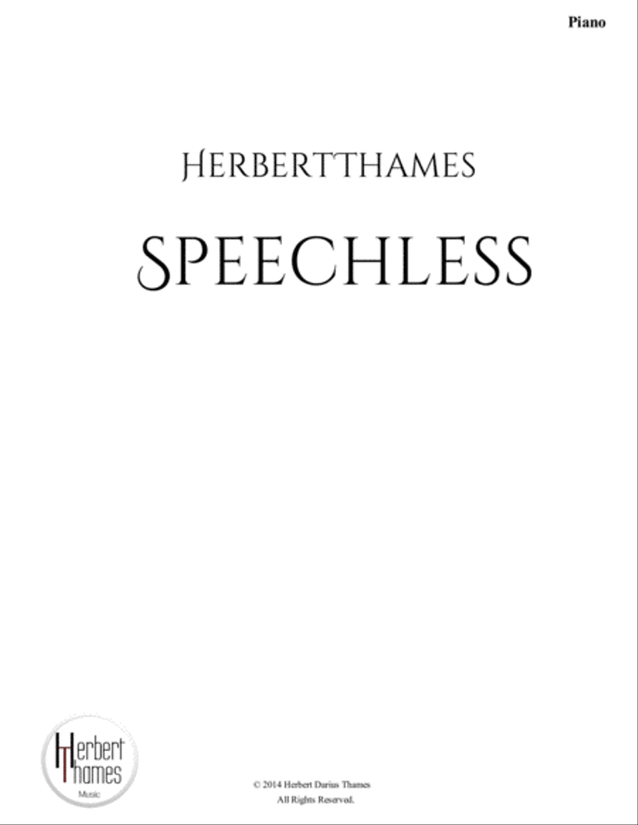 Speechless Piano Solo scores gallery preview page 1