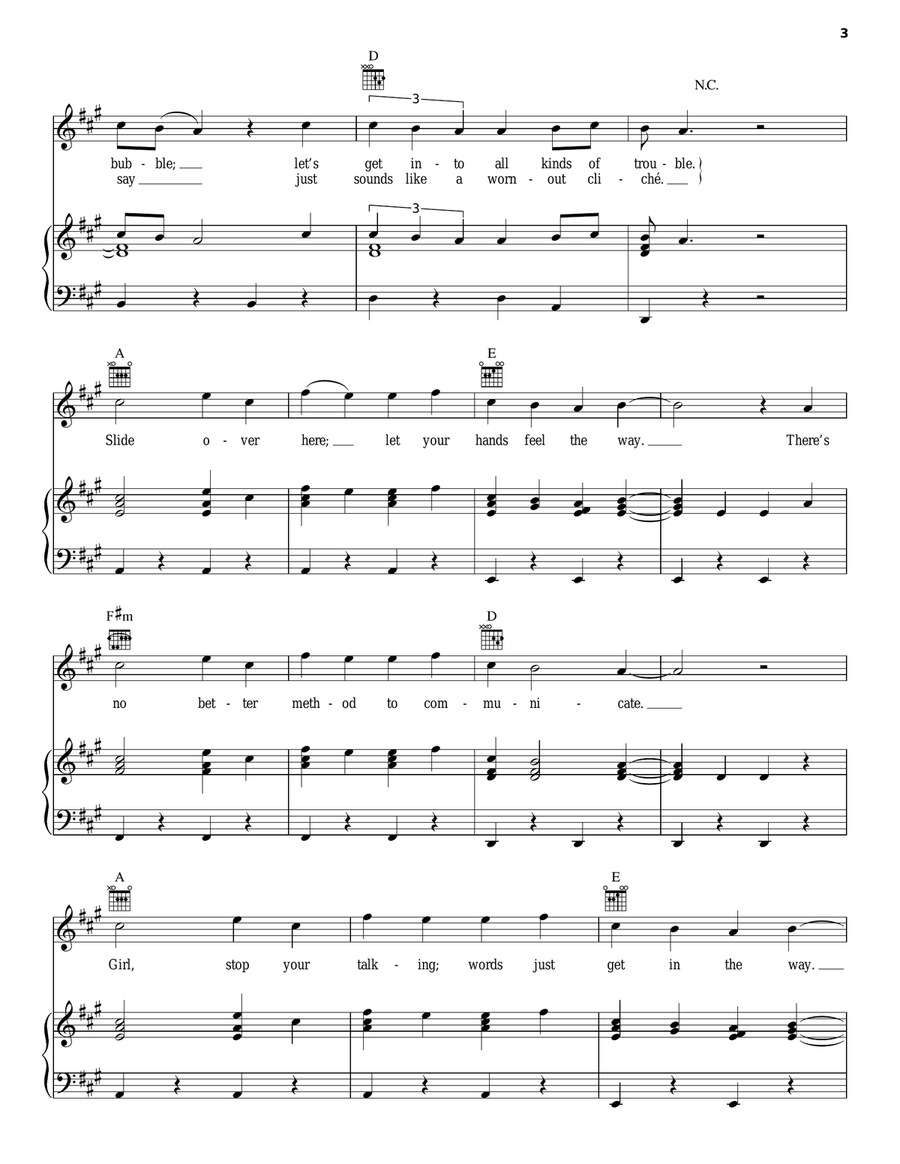 I'll Be Your Man Piano, Vocal, Guitar scores gallery preview page 3