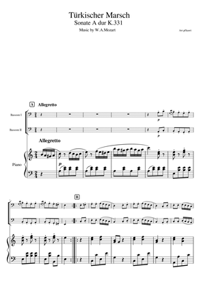 "Turkish March" piano trio/ Bassoon duet