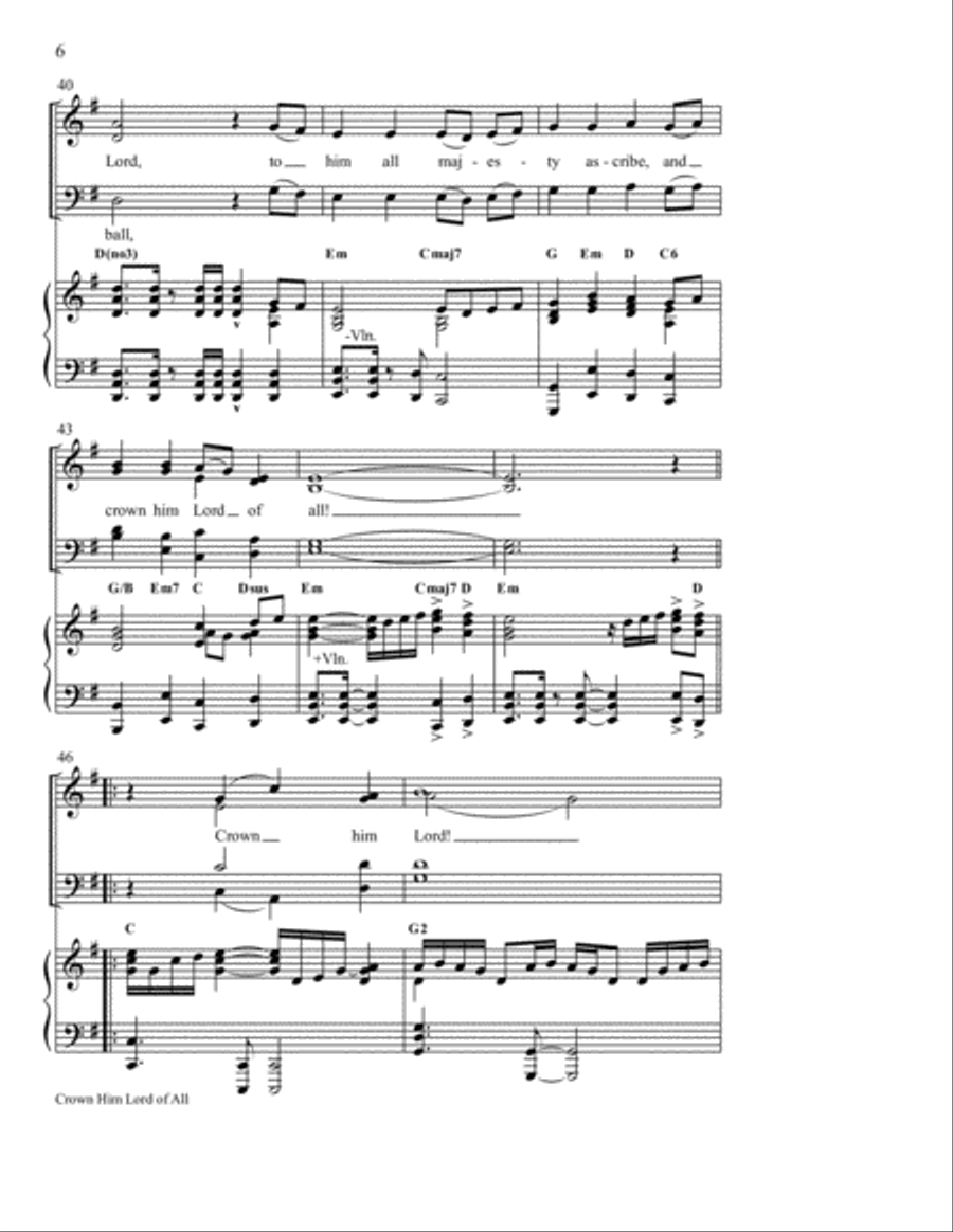 Crown Him Lord of All! 4-Part scores gallery preview page 6