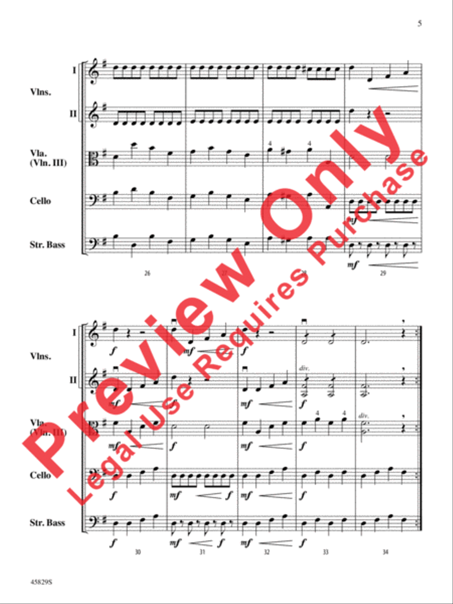 Sleigh Ride String Orchestra scores gallery preview page 5
