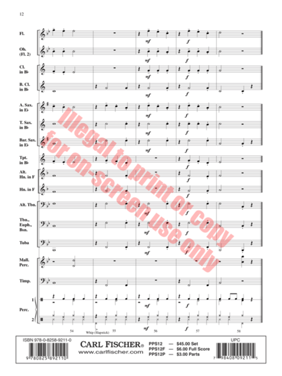 In Time for the Holidays Concert Band scores gallery preview page 13