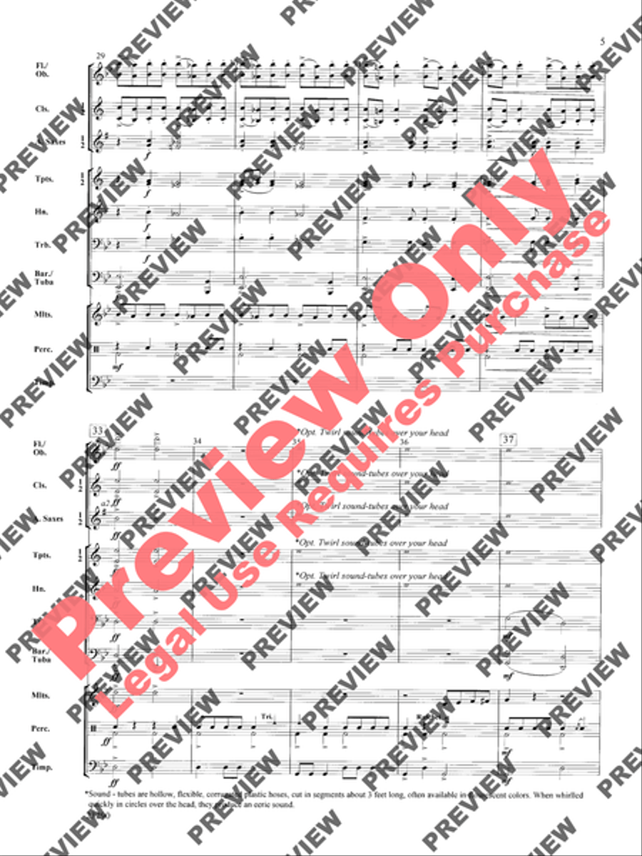 The Monster Under the Bed Concert Band scores gallery preview page 6
